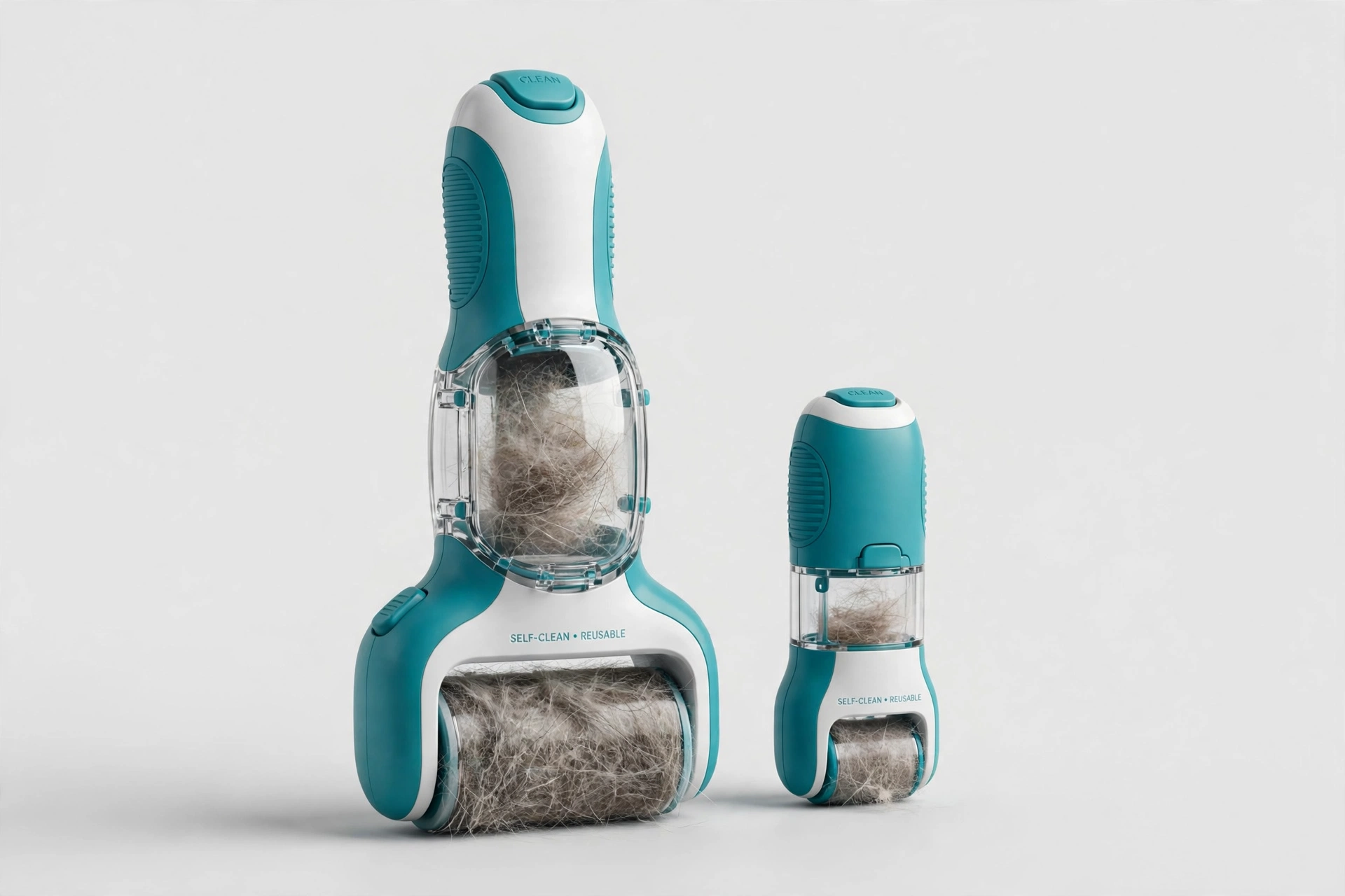 Rouleau anti-poils autonettoyant avec mini rouleau de voyage